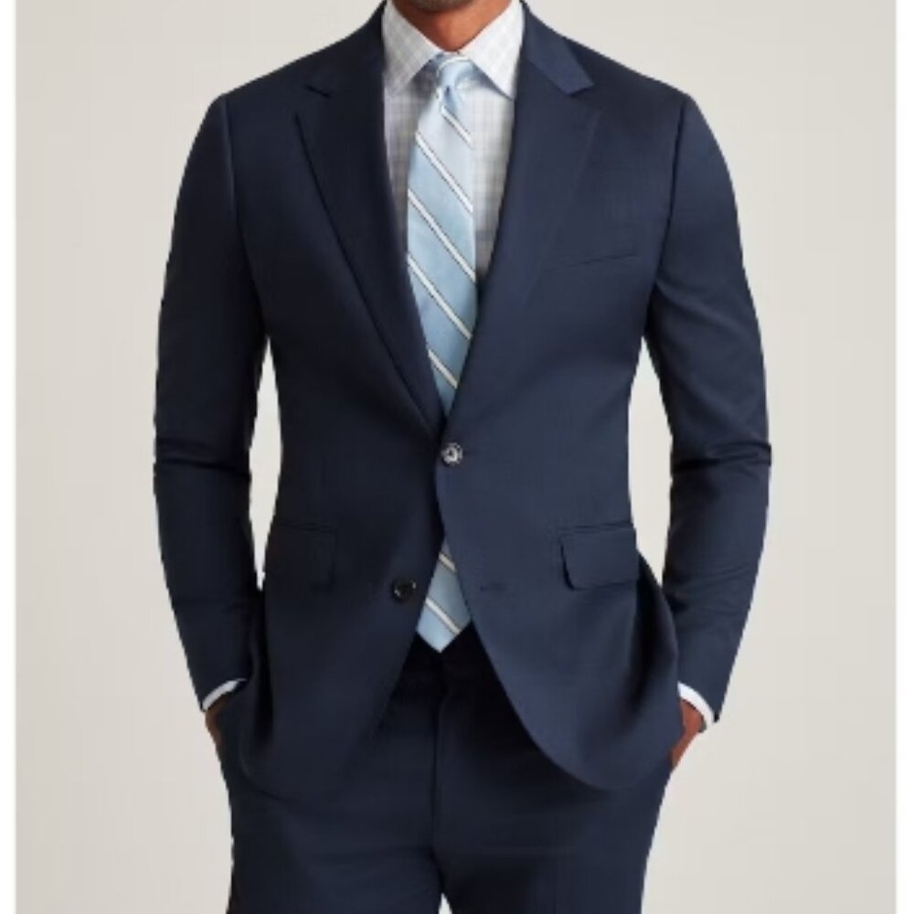 Bonobos Navy Blue Standard Fit Wool Blazer 42S